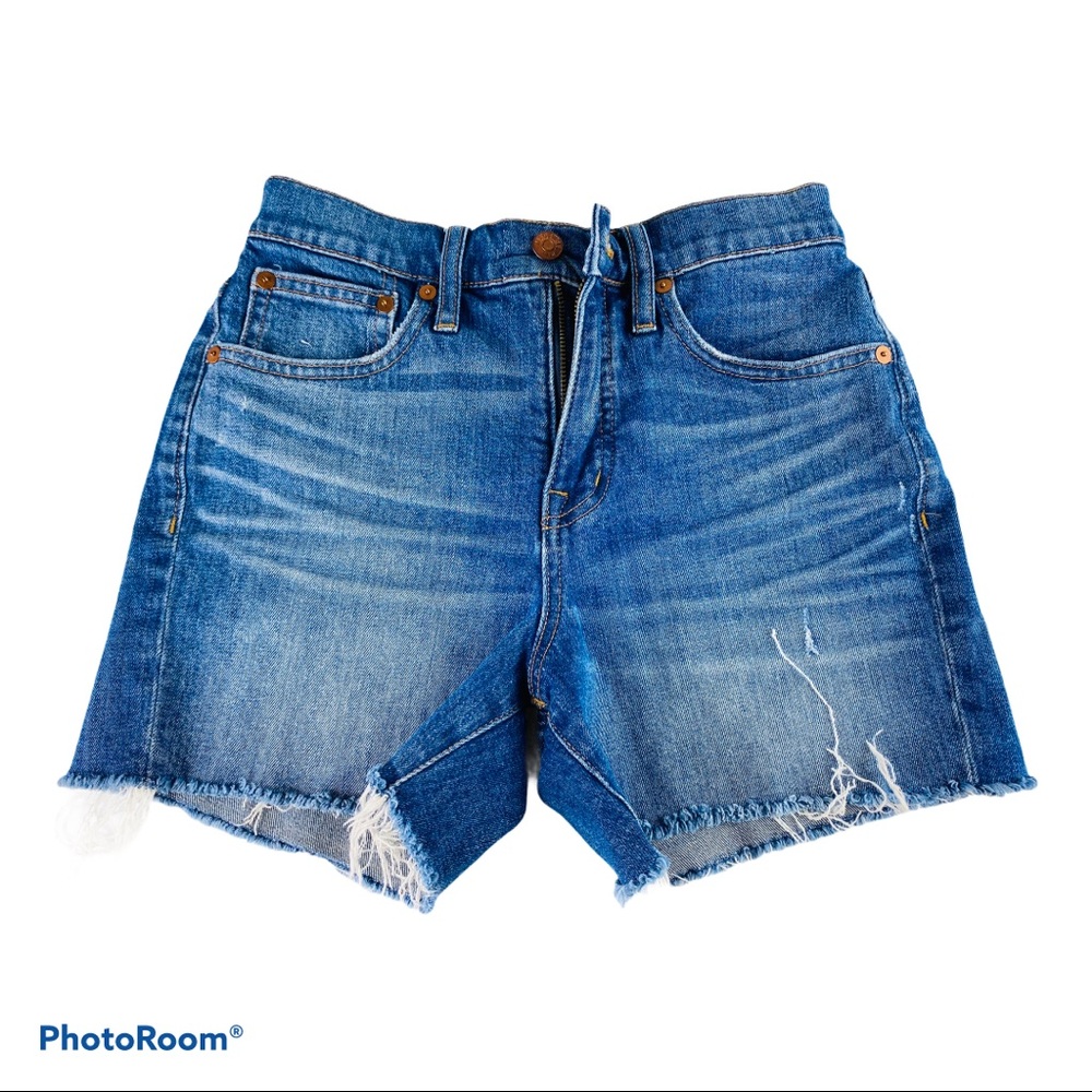 MADEWELL high rise denim shorts